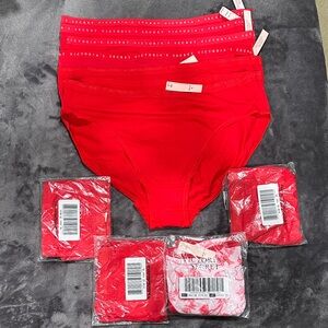 NWT Victoria's Secret Bold Red Panty Collection